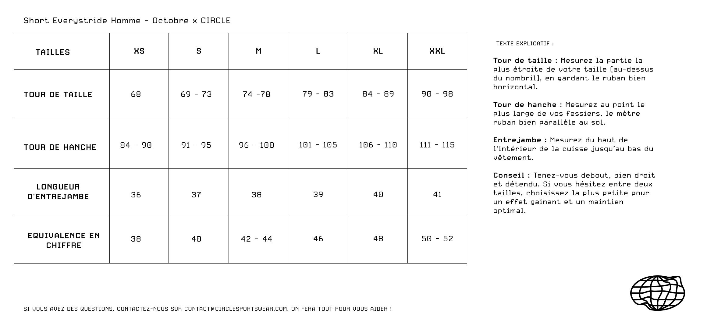 Guide des tailles