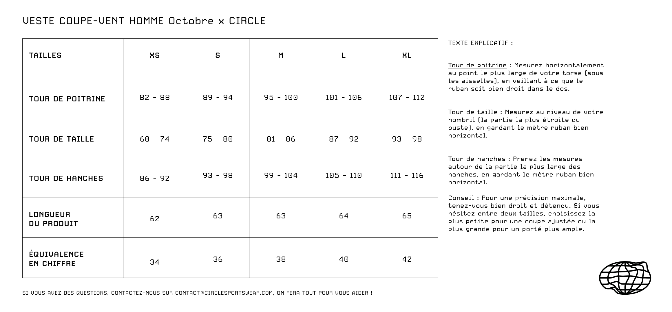 Guide des tailles