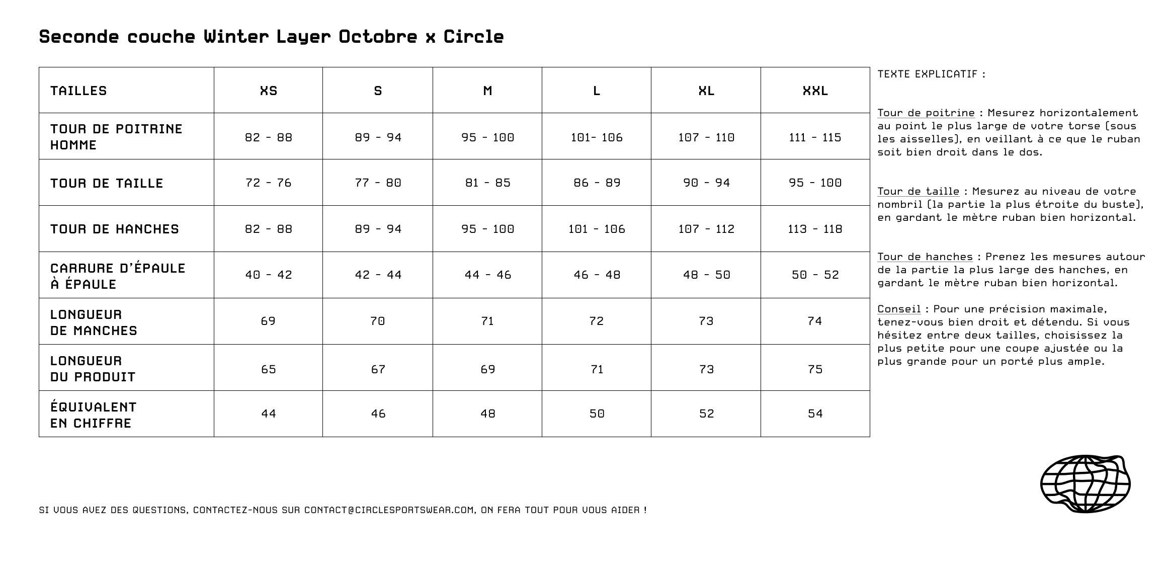 Guide des tailles