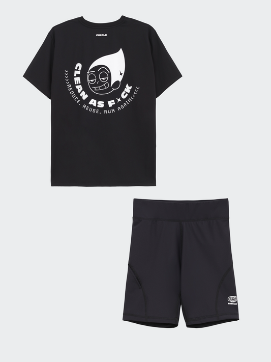 Pack T-shirt Agility CAF 2.0 & Get Shorty 2.0 Onyx Black