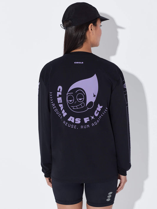 Pack Manches longues CAF & Legging Seamless noir