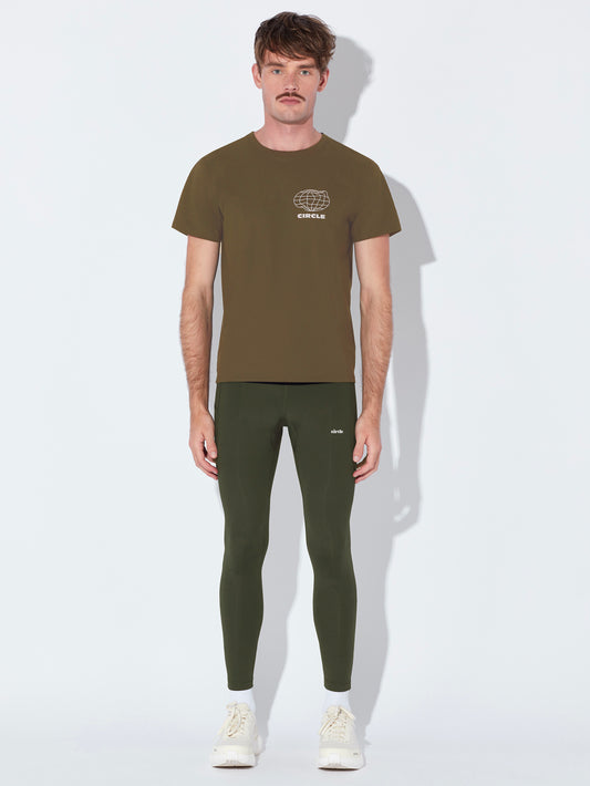 Pack T-Shirt Agility Run & Legging Men in tights moss