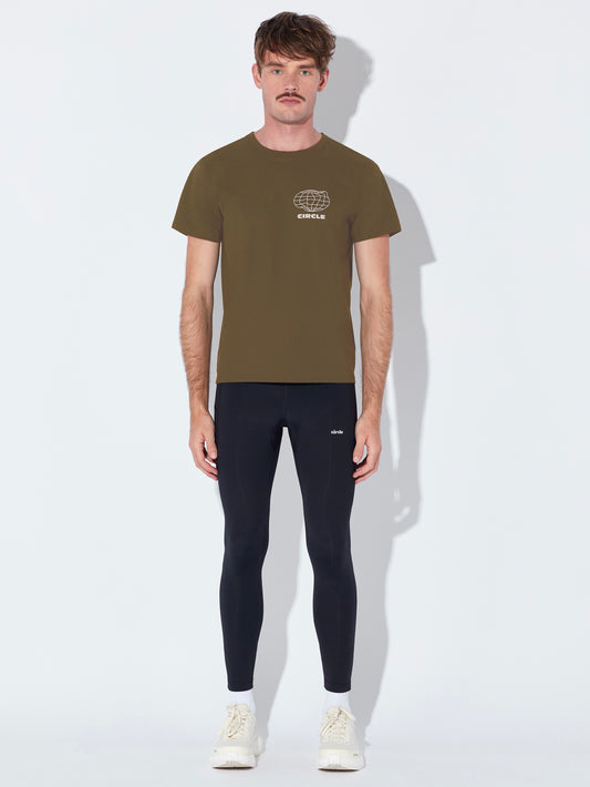 Pack T-Shirt Agility Run moss & Legging Men in tights noir