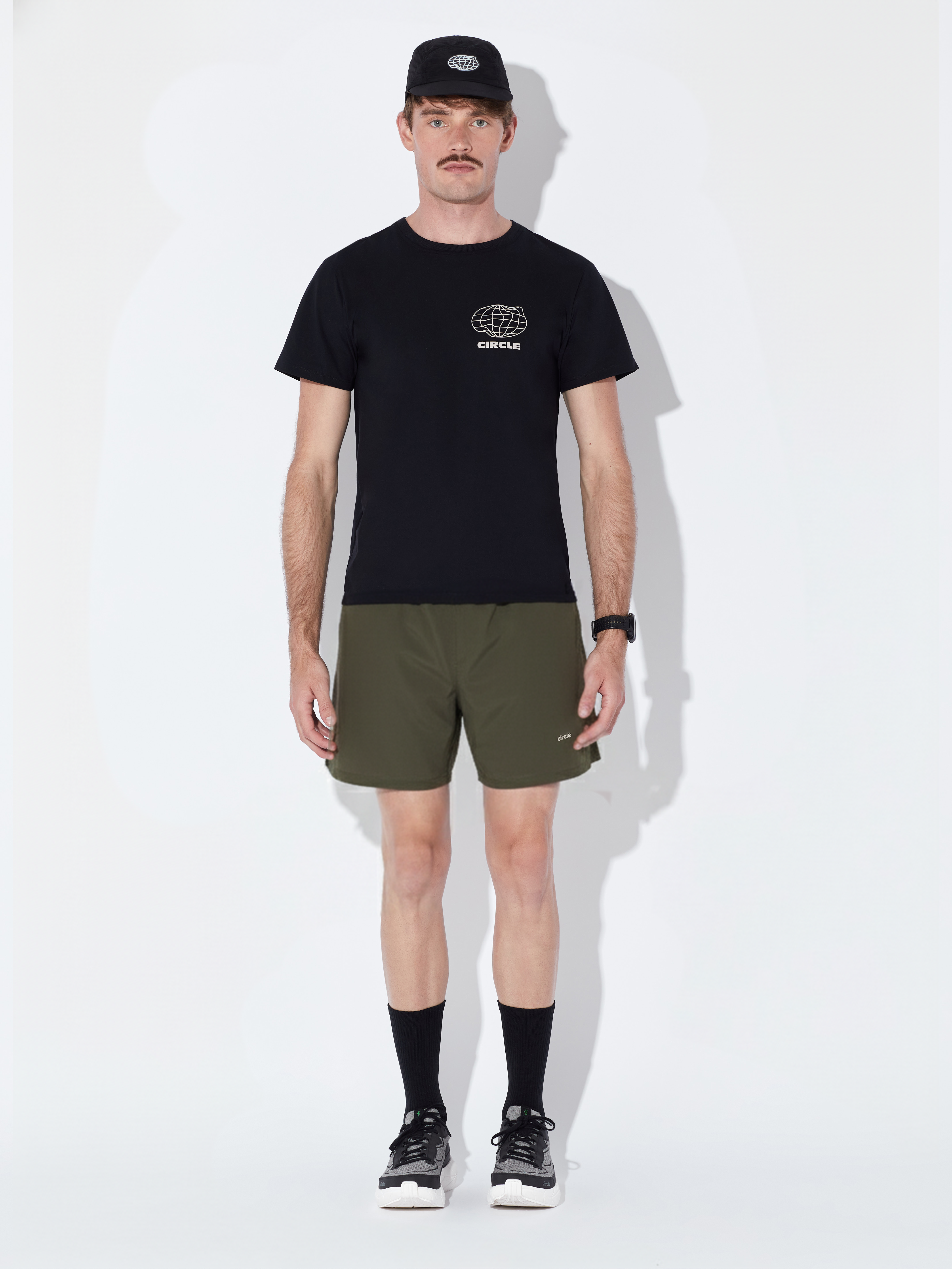 Pack T-shirt Agility Run Noir & Short Active Moss