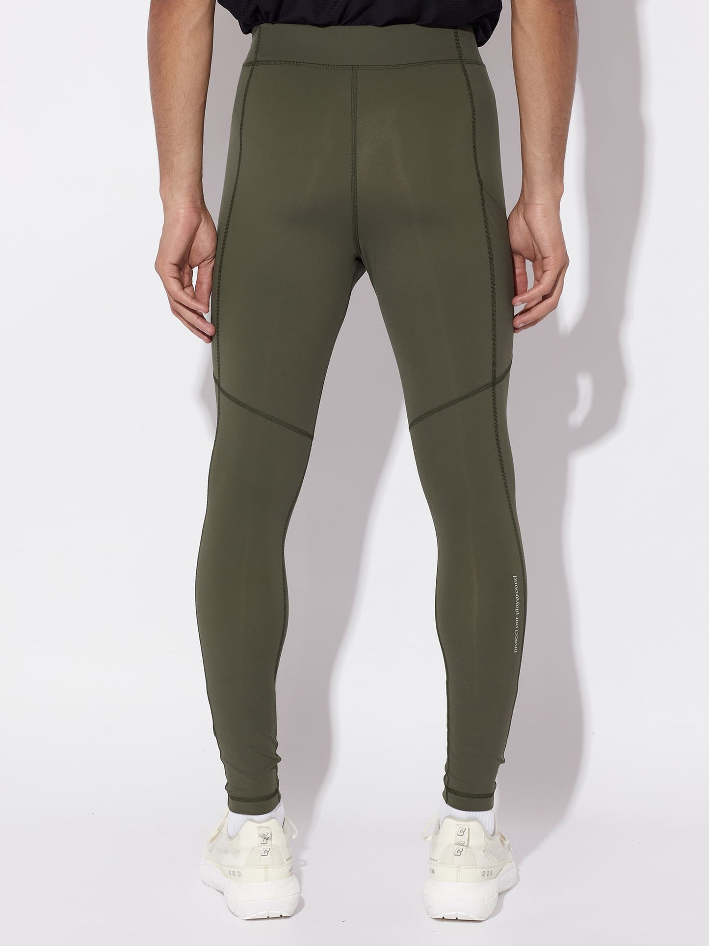 Pack T-Shirt Agility Run noir & Legging Men in tights moss