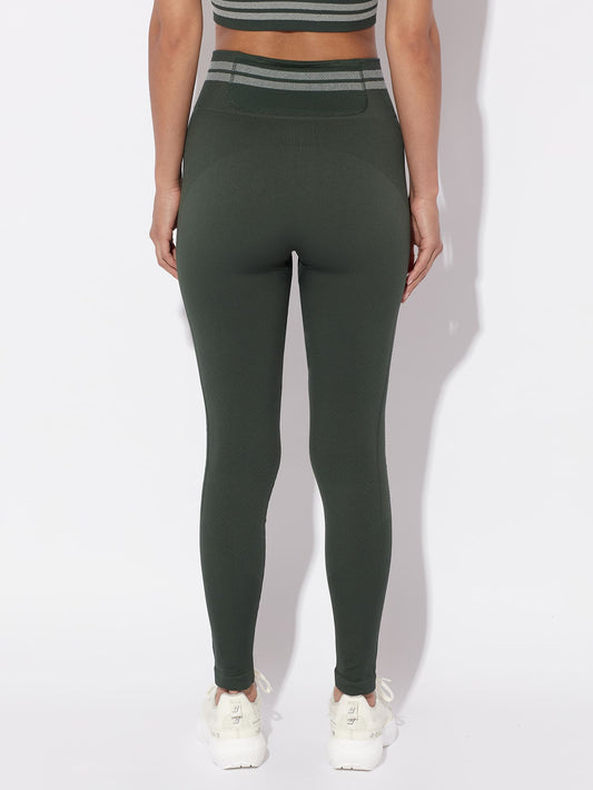 Pack T-Shirt Athletic Run & Legging Seamless Moss